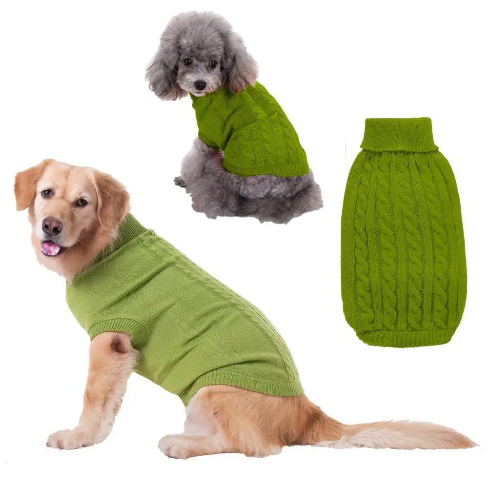 Warm Knitted Pet Sweater - Cozy Fit for All Dog Sizes