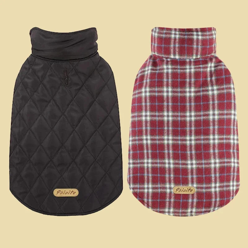 Reversible Dog Coat Jacket for Small Breeds - Winter Warmth